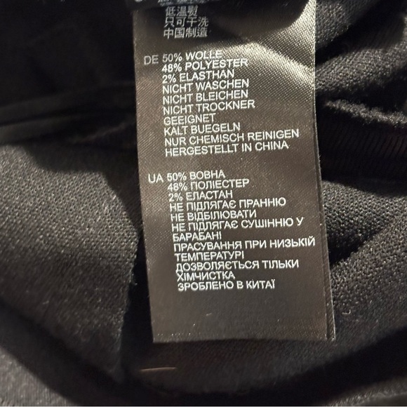 REISS Sz 6 Vittoria Dungaree Wool Blend Jumpsuit Gold Buttons Adjustable Straps - Picture 15 of 15